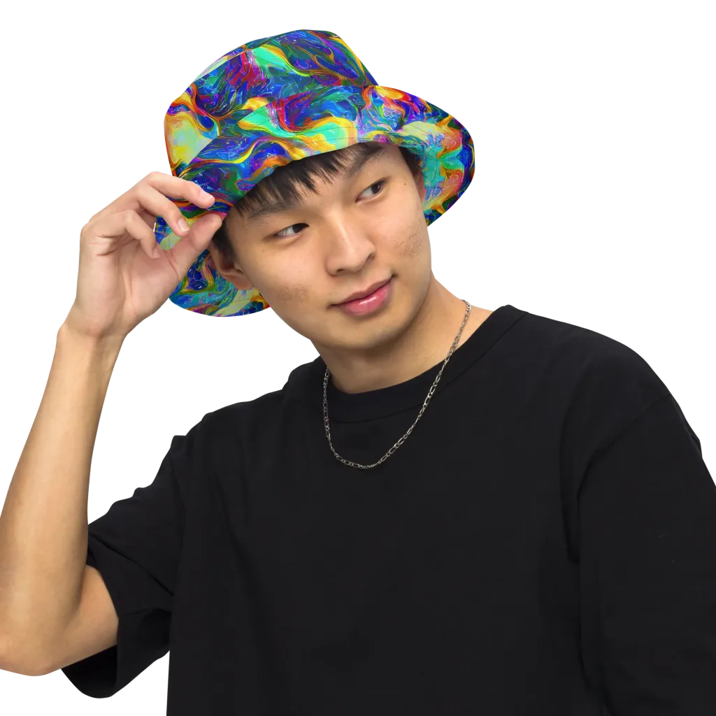 Mango Glasshouse on Reversible Bucket Hat — Front Inside