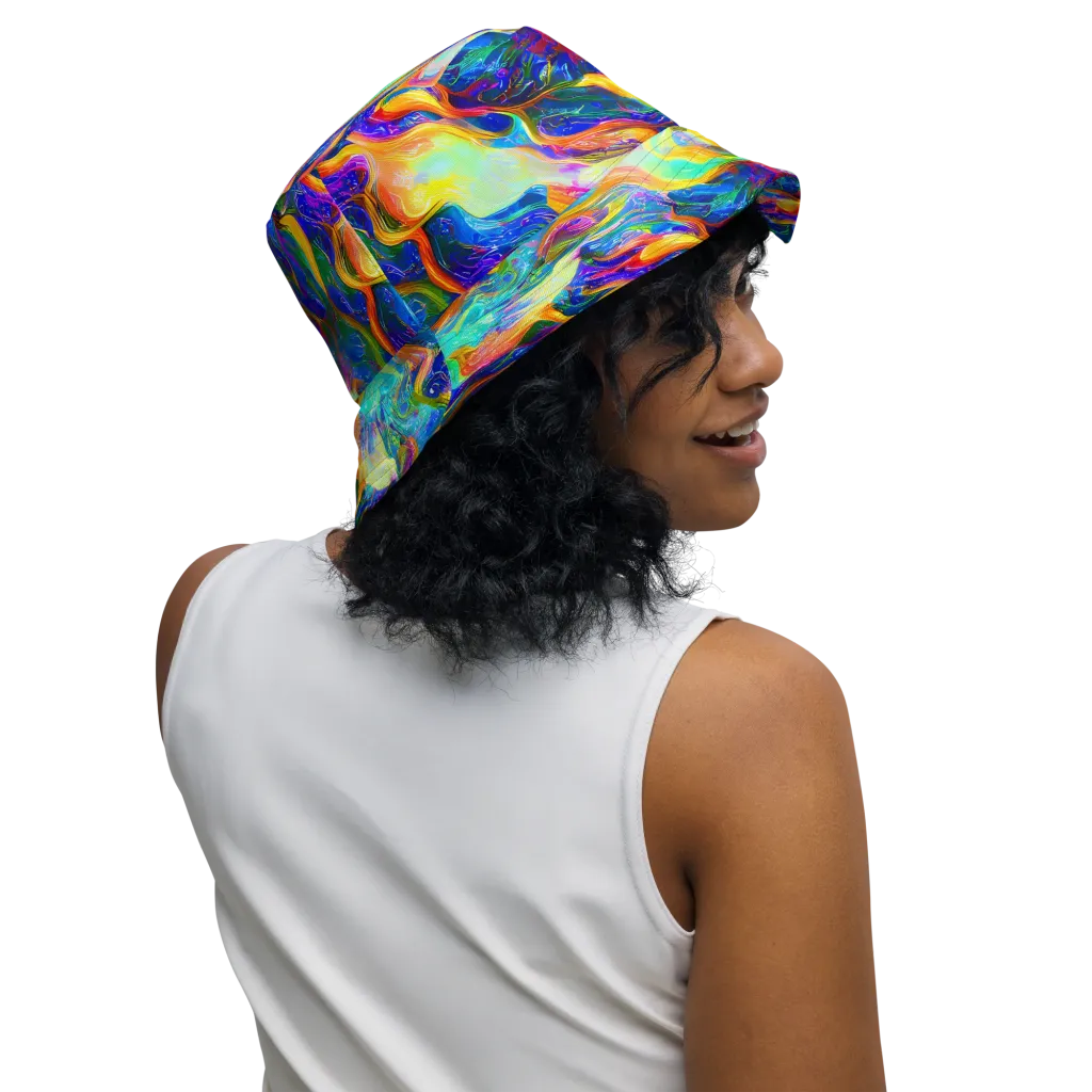 Mango Glasshouse on Reversible Bucket Hat — Right Outside