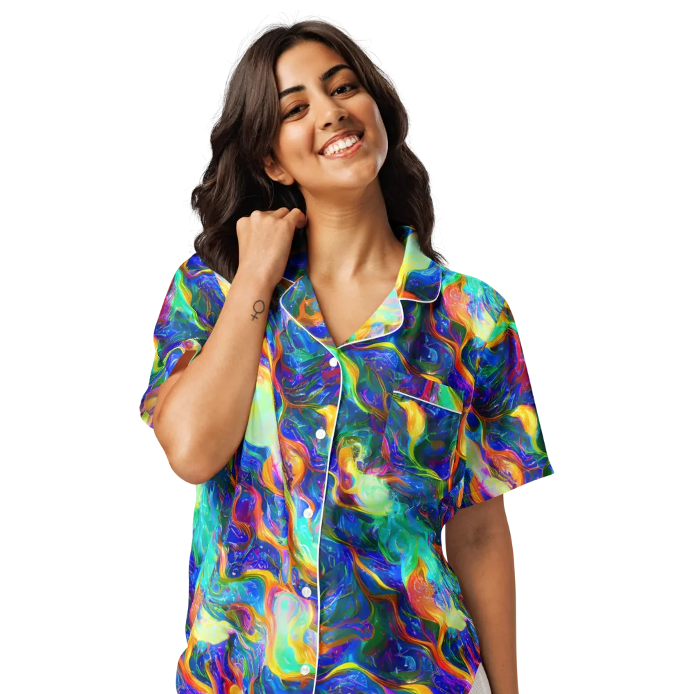 Mango Glasshouse on Women's Short Sleeve Pajama Top — Front