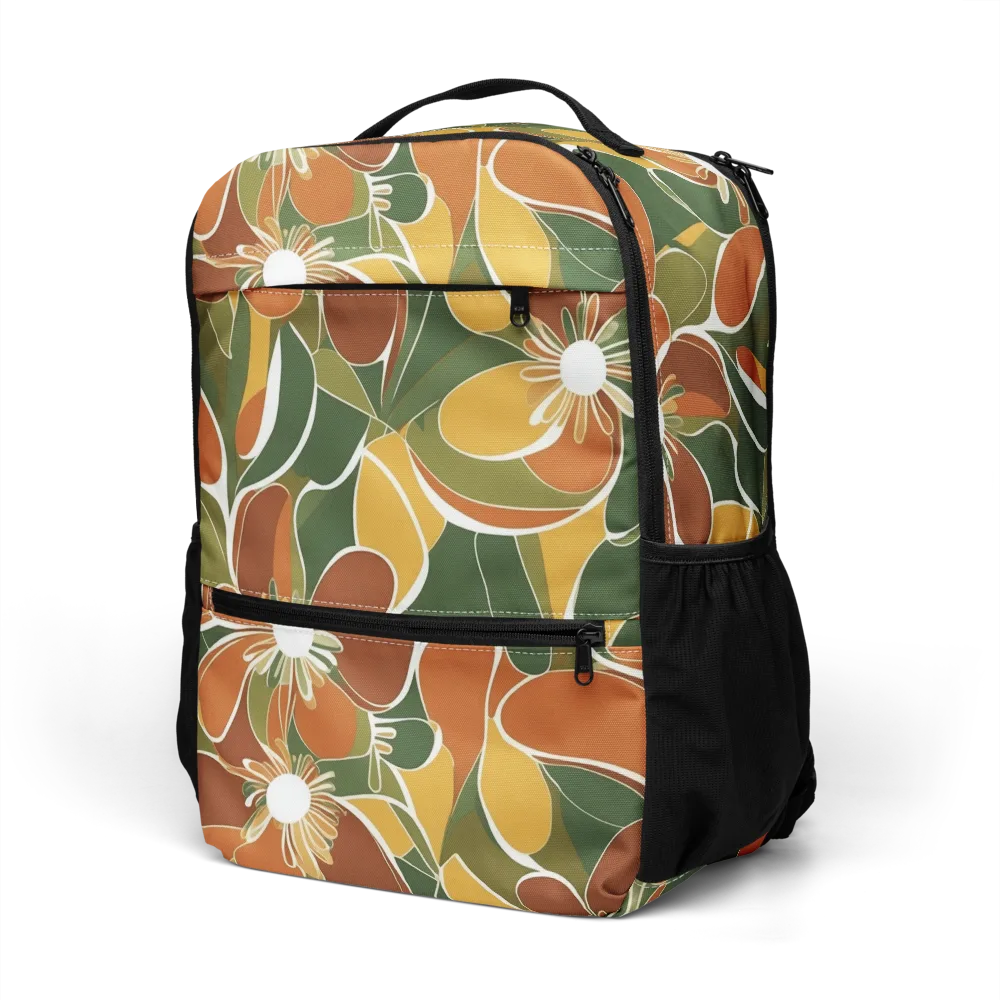 Autumn Bloom on Utility Backpack — Left Front