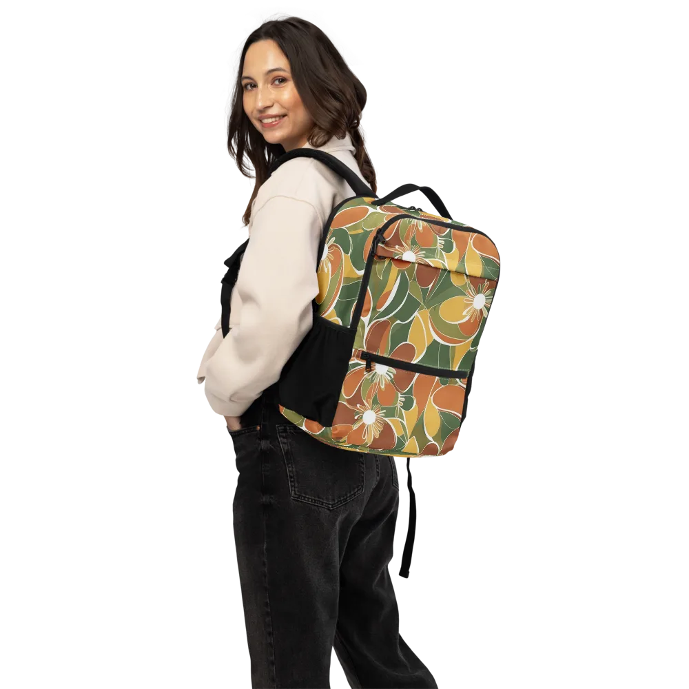 Autumn Bloom on Utility Backpack — Back