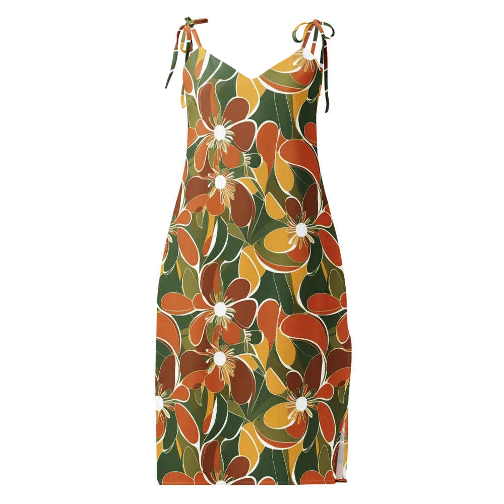 Autumn Bloom on Slip Dress — Front