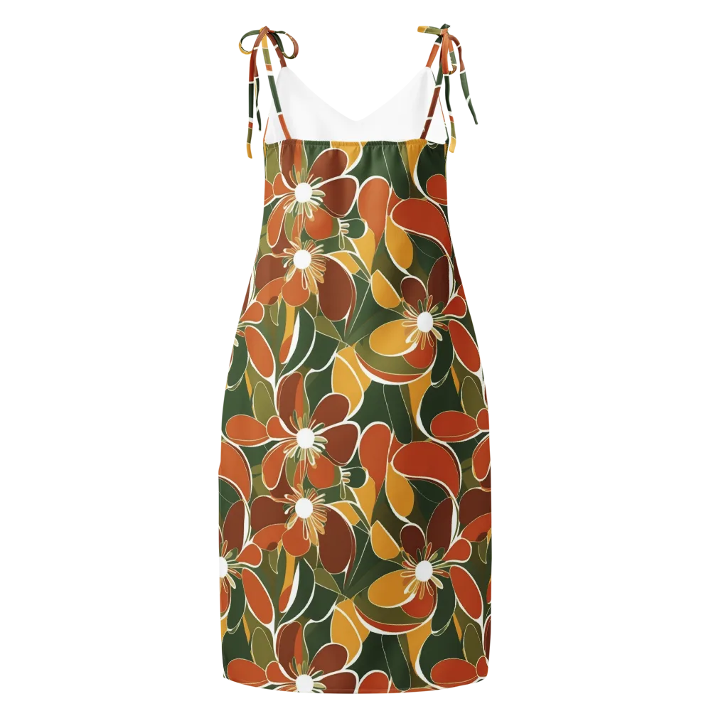 Autumn Bloom on Slip Dress — Back