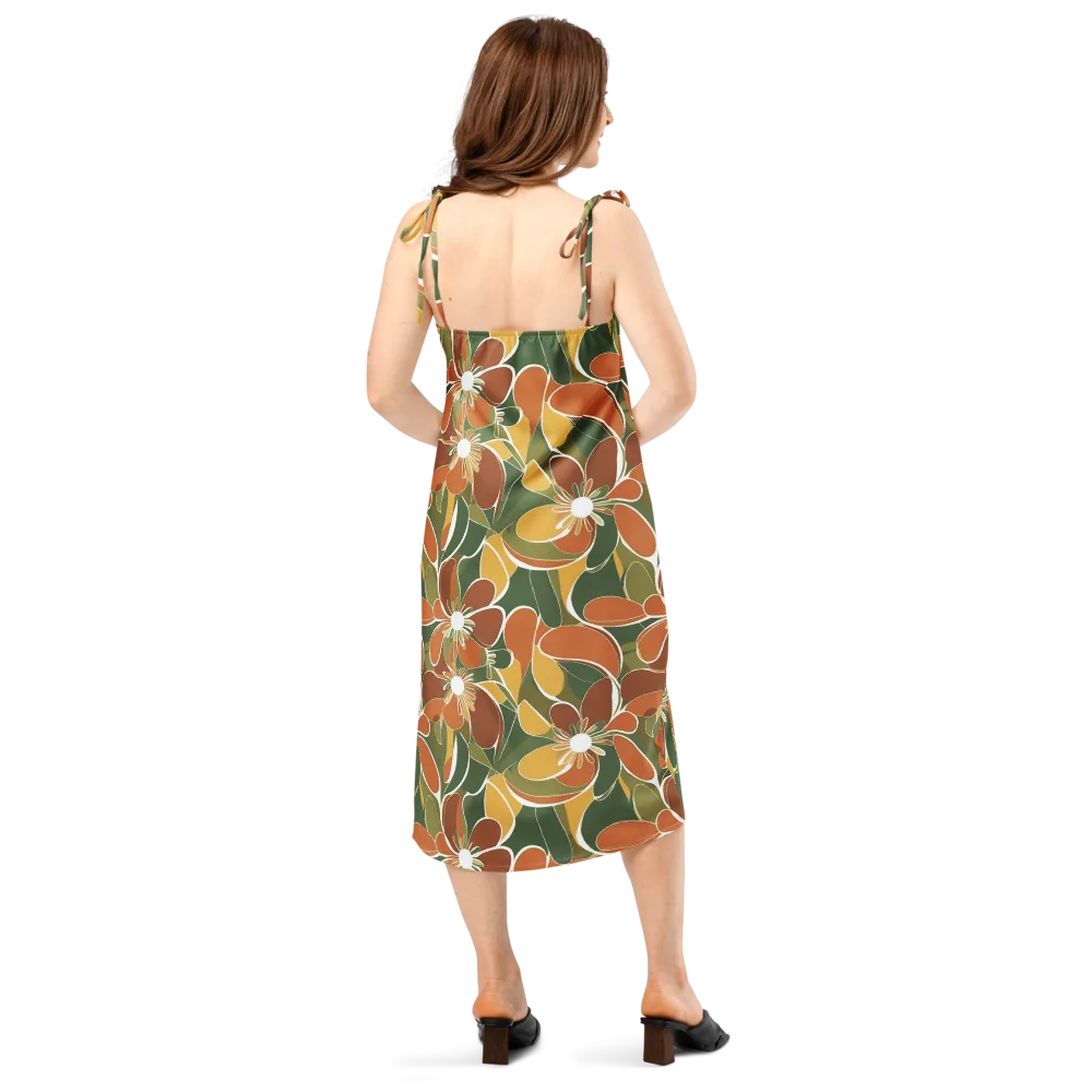 Autumn Bloom on Slip Dress — Back