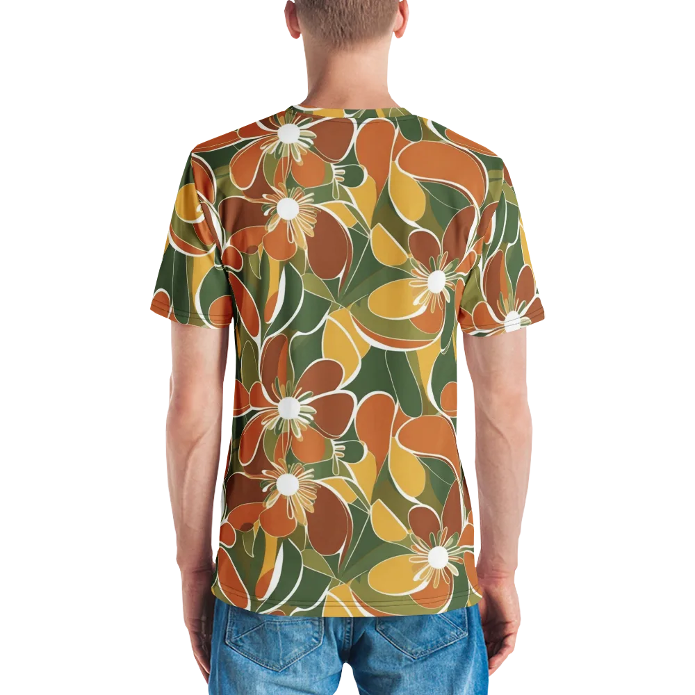 Autumn Bloom on Men's Crew Neck T-Shirt — Back