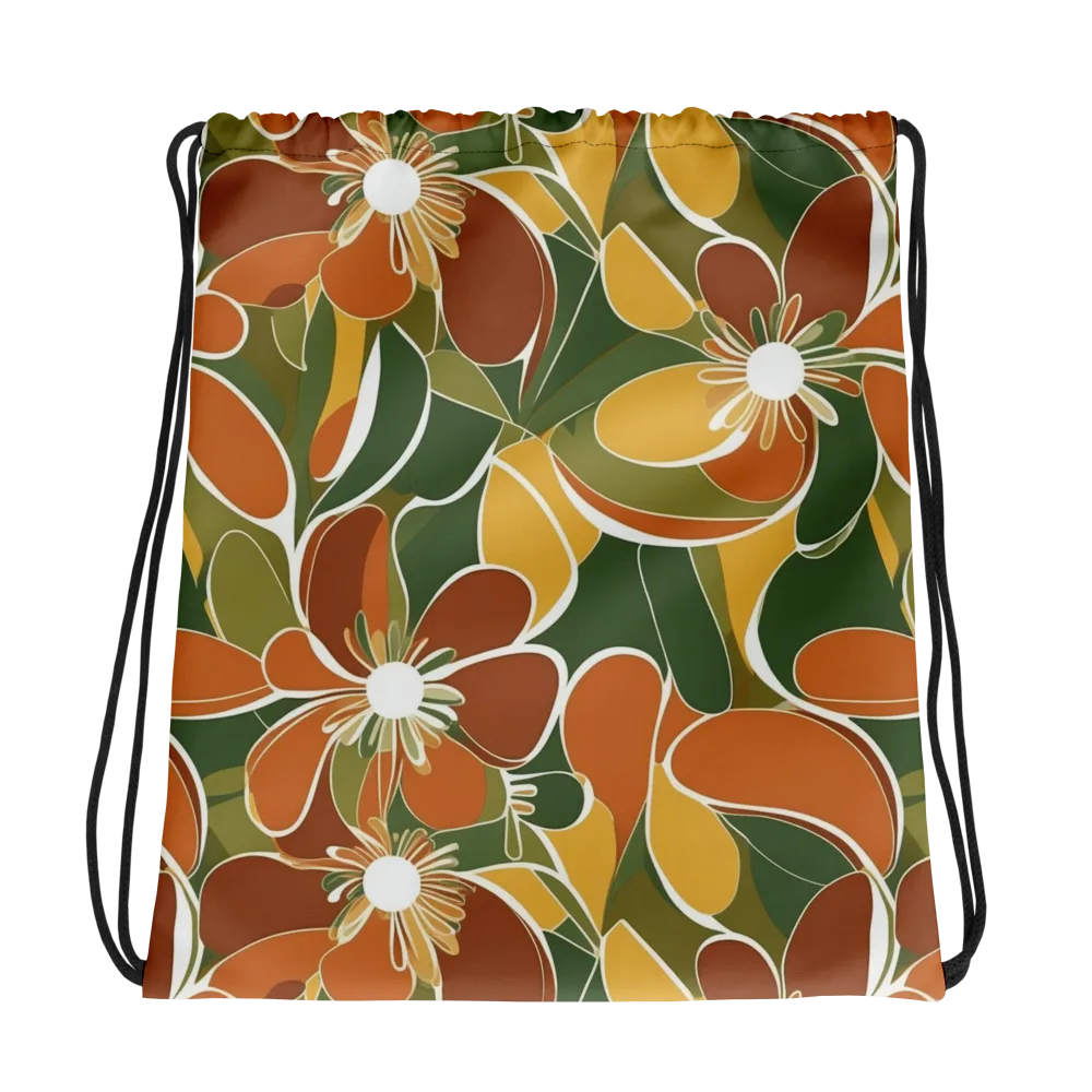Autumn Bloom on Drawstring Bag — Photo