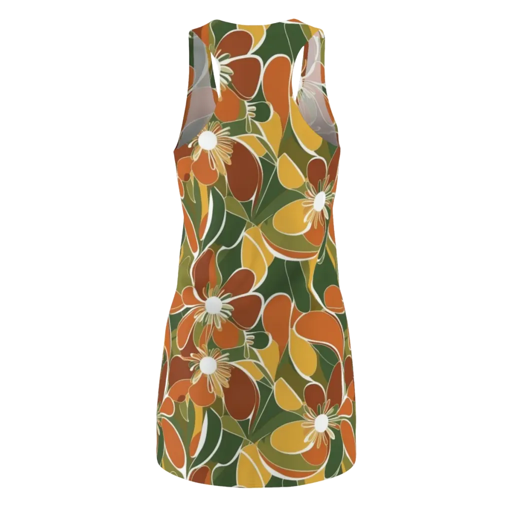 Autumn Bloom on Racerback Dress — Back