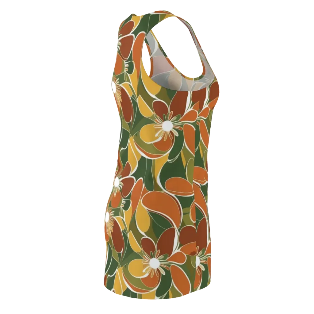 Autumn Bloom on Racerback Dress — Back Side