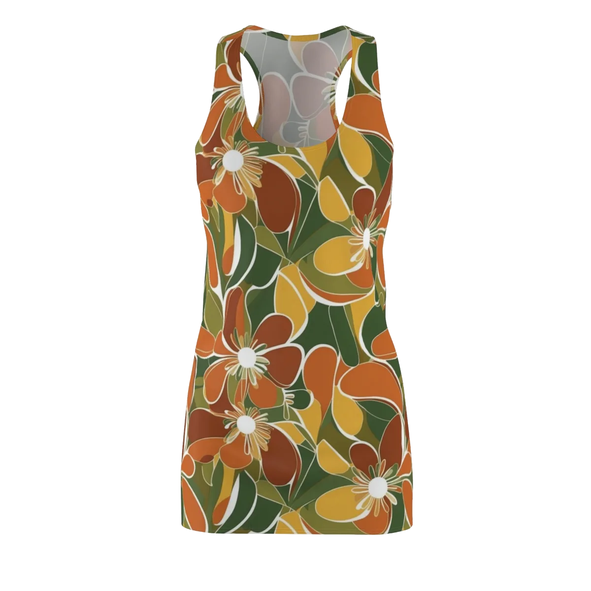 Autumn Bloom on Racerback Dress — Front