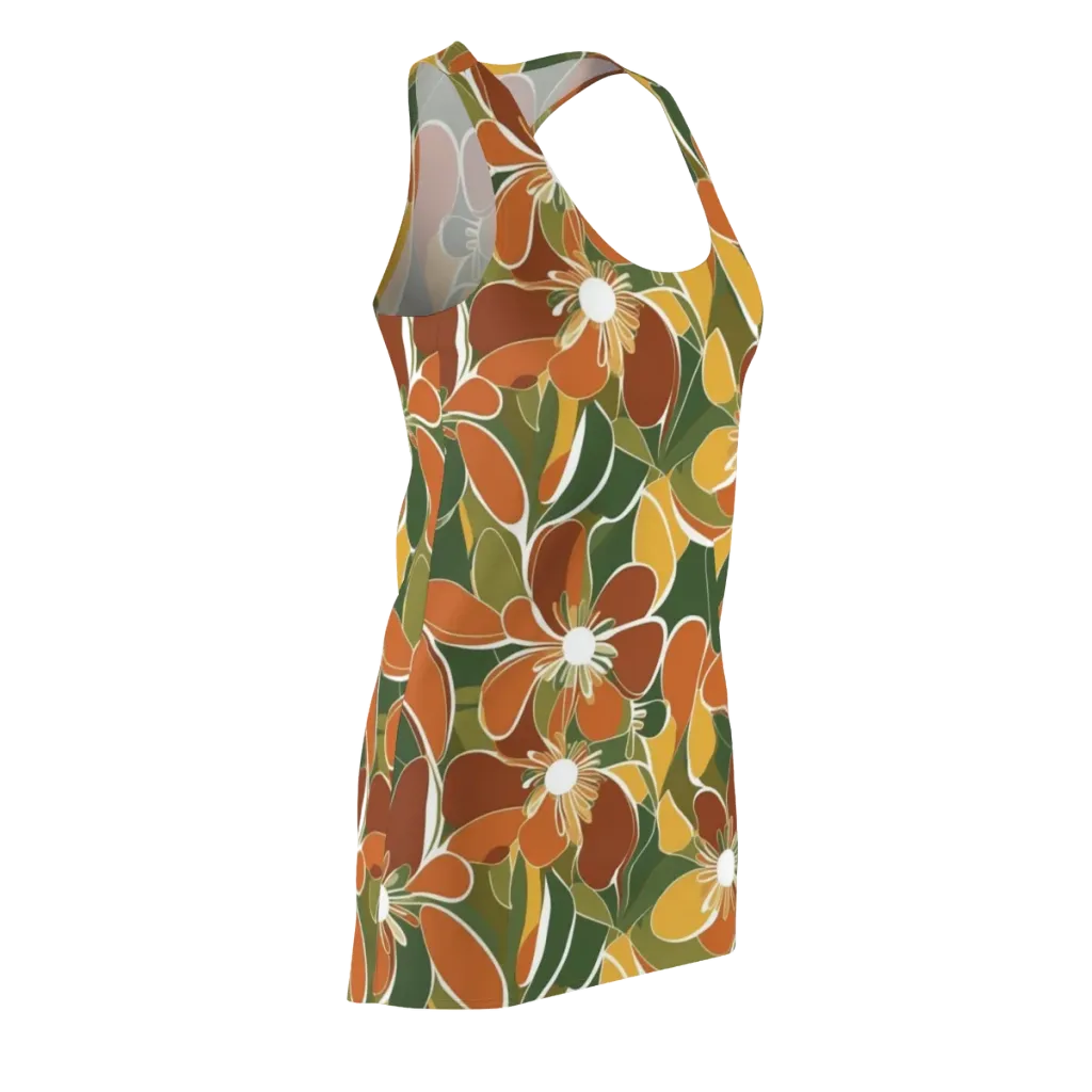 Autumn Bloom on Racerback Dress — Front Side