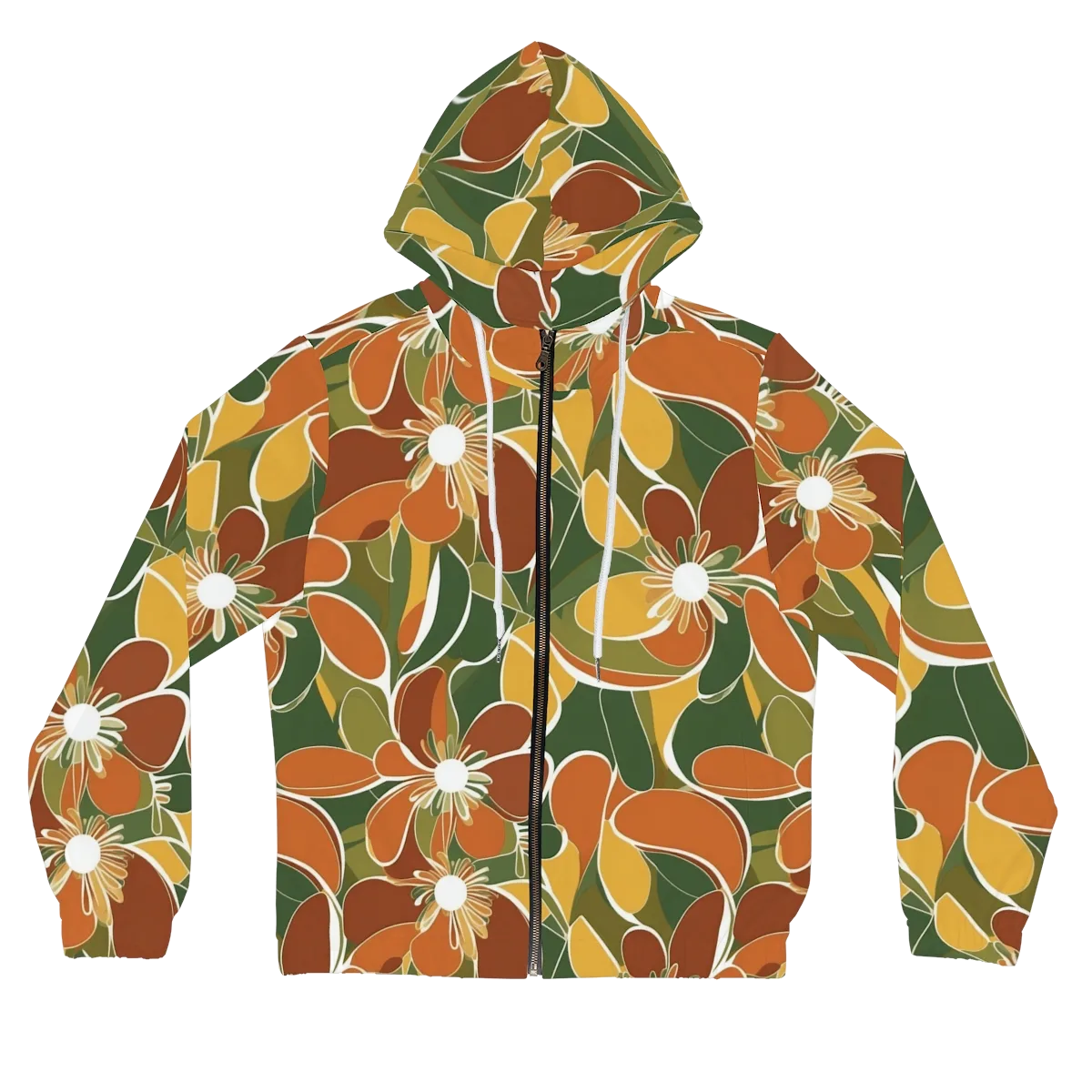 Autumn Bloom on Women's Full-Zip Hoodie — Front