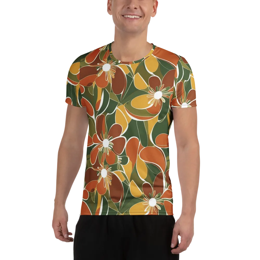 Autumn Bloom on Men's Athletic T-Shirt — Front