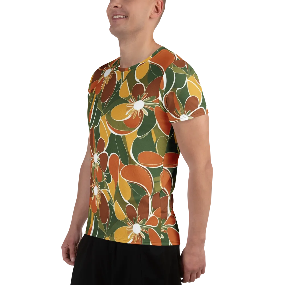 Autumn Bloom on Men's Athletic T-Shirt — Left