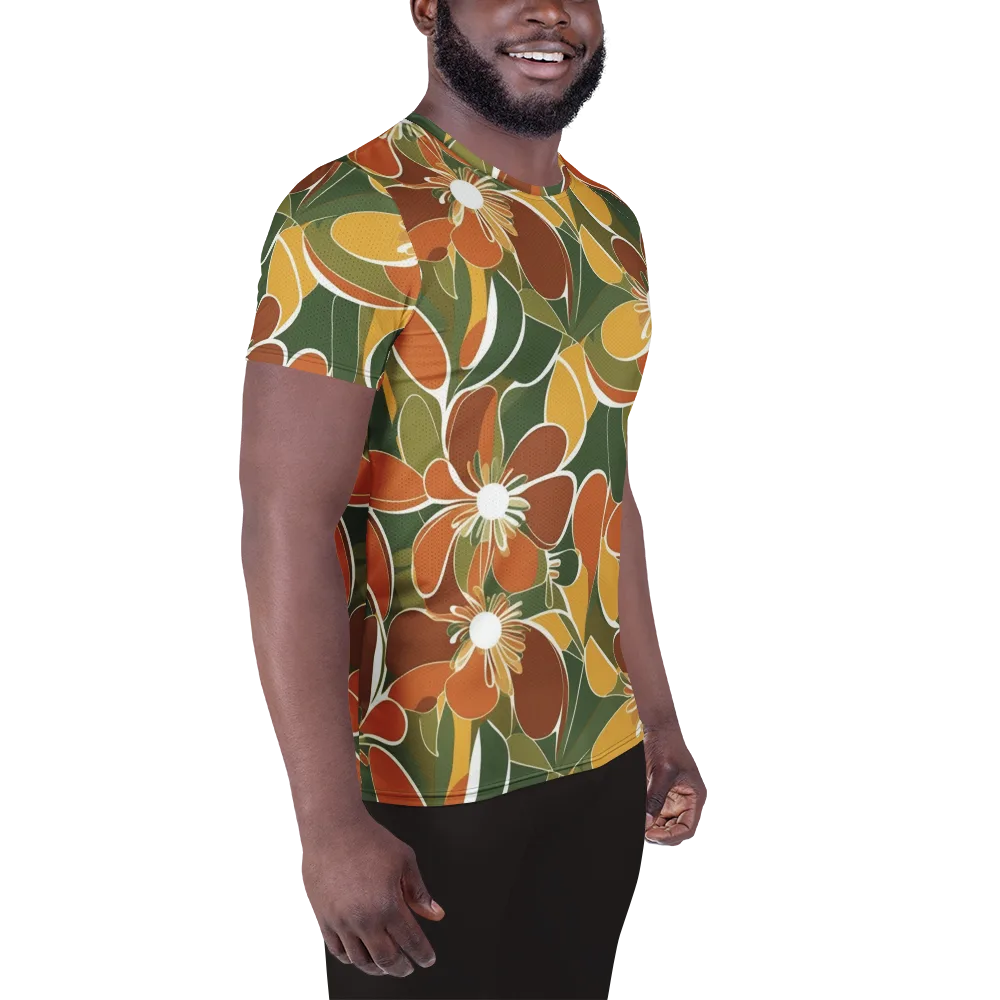 Autumn Bloom on Men's Athletic T-Shirt — Right