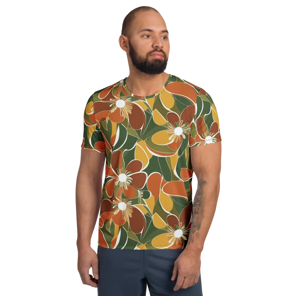 Autumn Bloom on Men's Athletic T-Shirt — Front