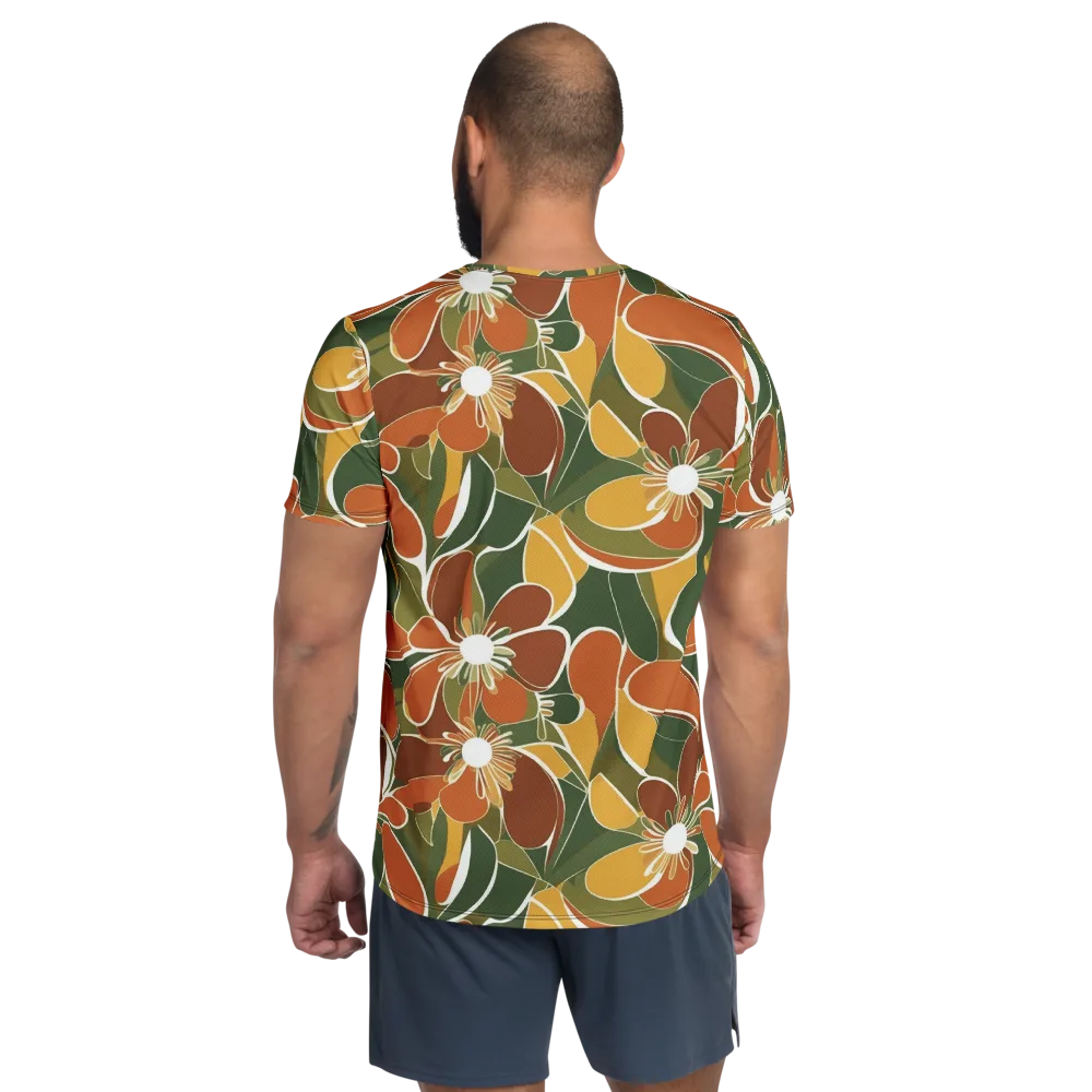 Autumn Bloom on Men's Athletic T-Shirt — Back