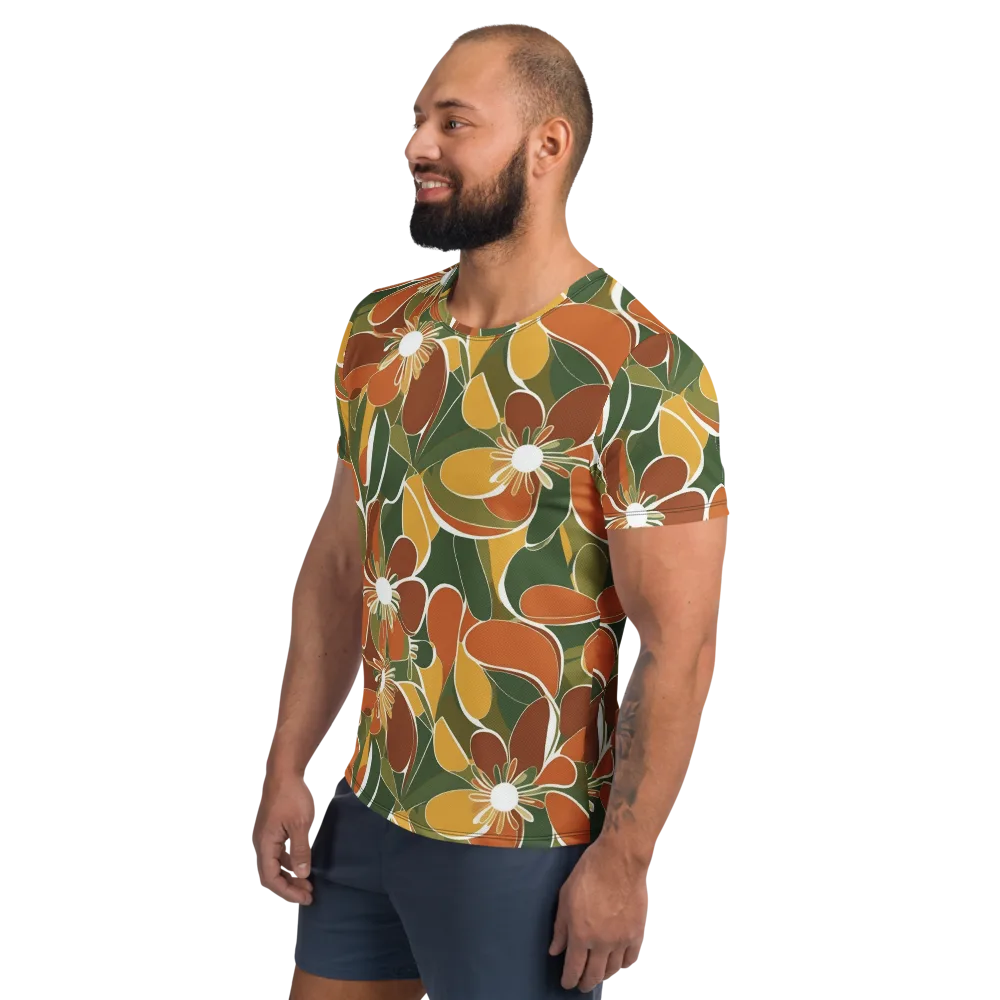 Autumn Bloom on Men's Athletic T-Shirt — Left