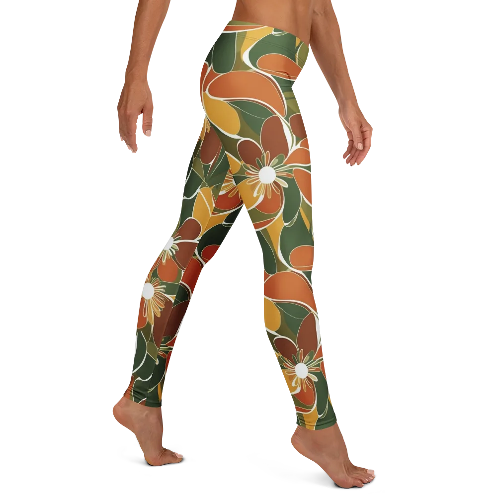 Autumn Bloom on Leggings — Right