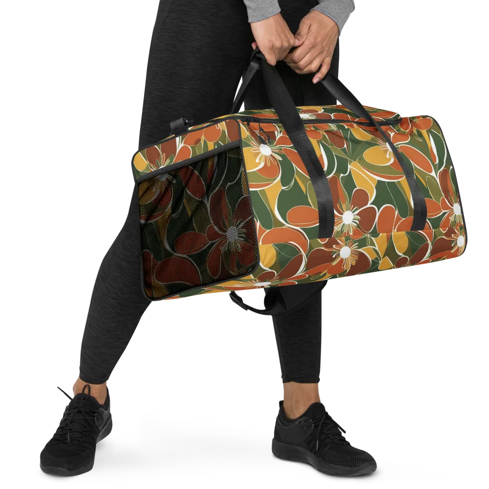 Autumn Bloom on Duffle Bag — Right Front
