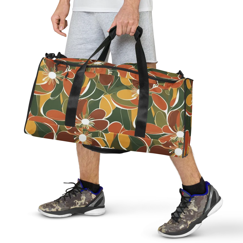 Autumn Bloom on Duffle Bag — Front