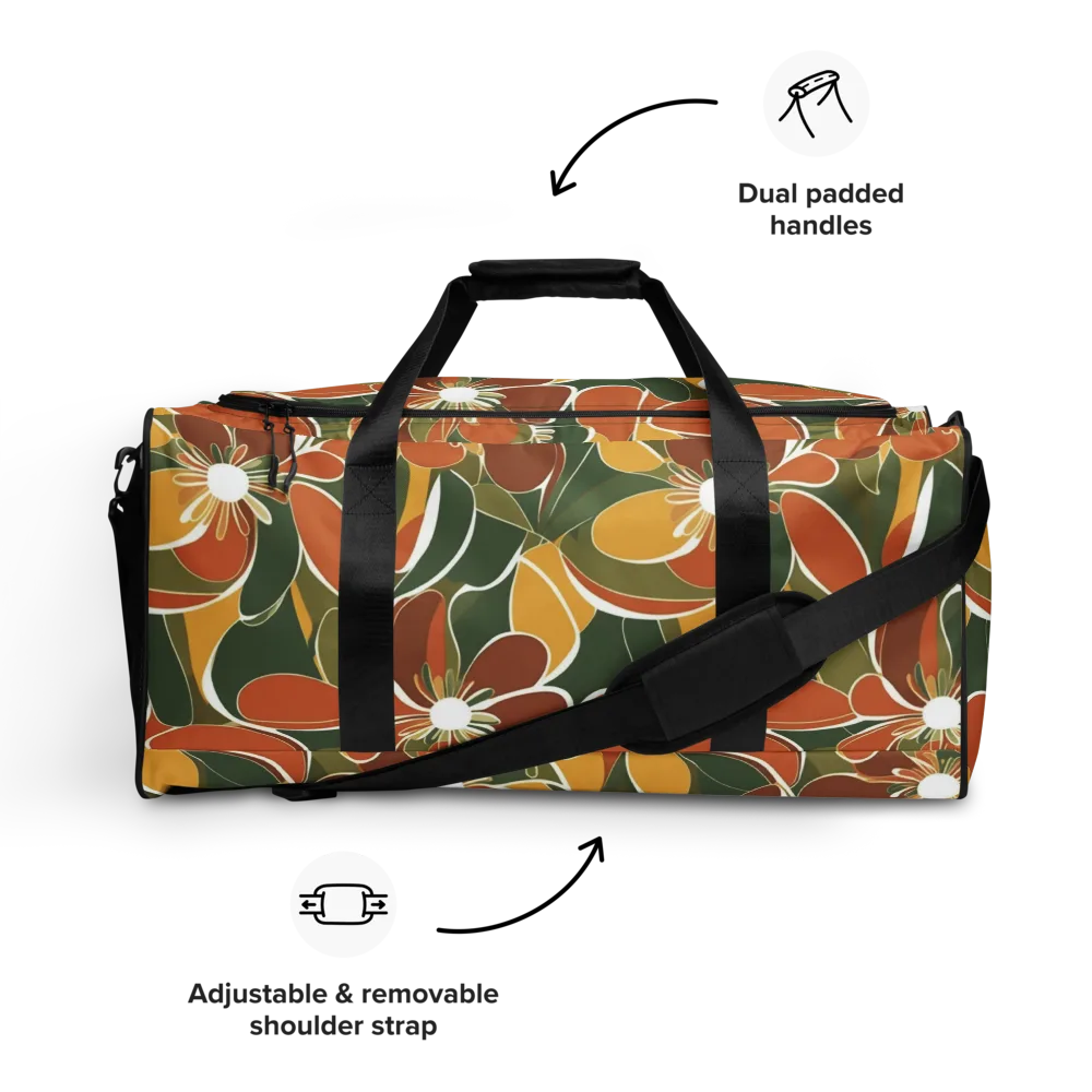 Autumn Bloom on Duffle Bag — Front