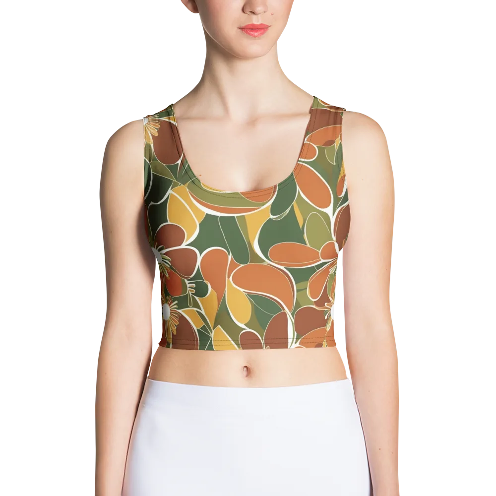 Autumn Bloom on Crop Top — Front