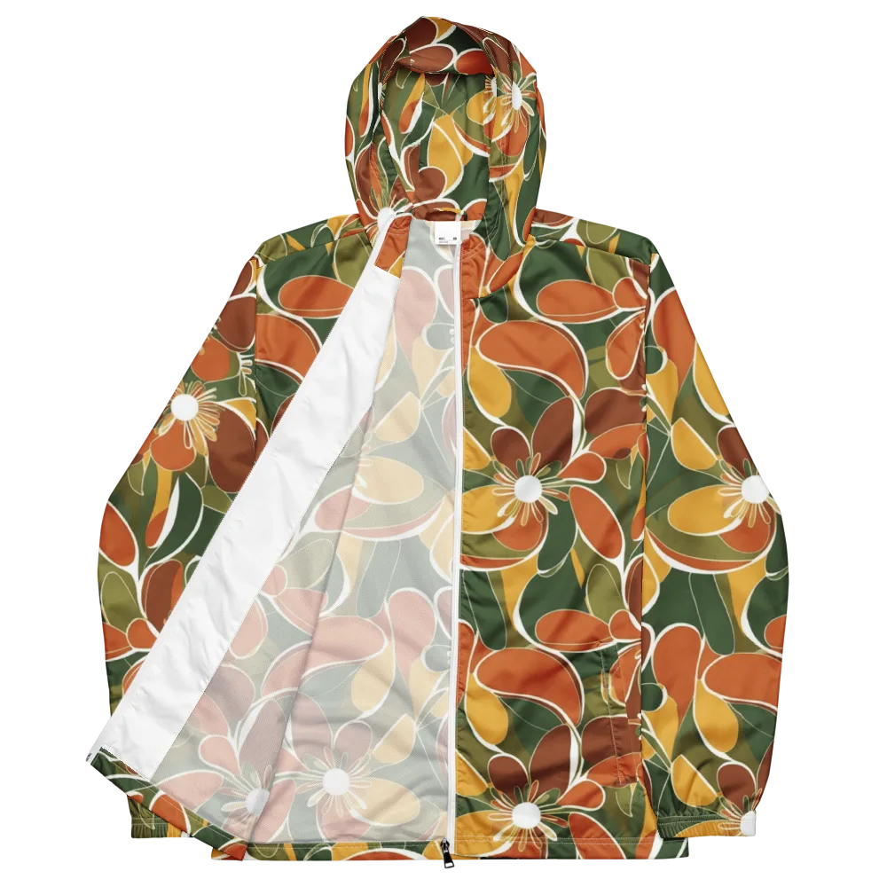 Autumn Bloom on Men's Windbreaker — Front