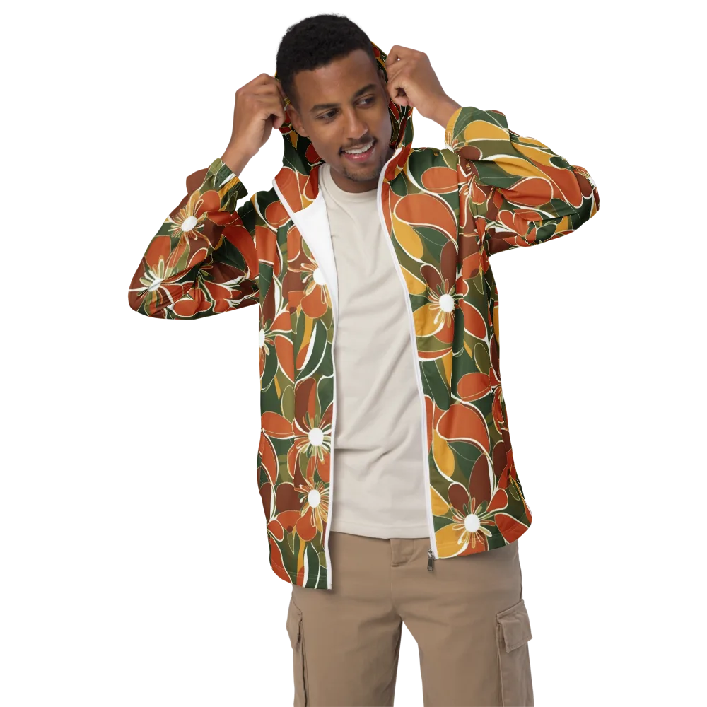 Autumn Bloom on Men's Windbreaker — Front