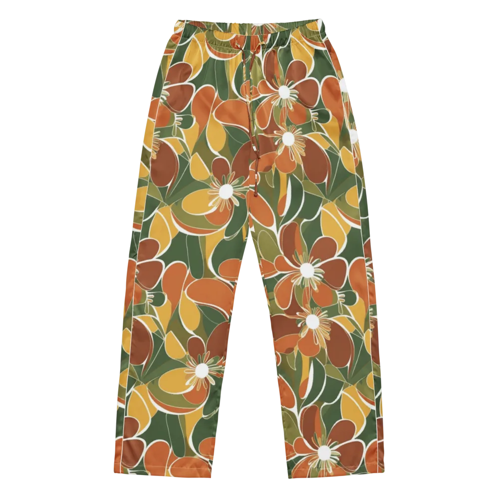 Autumn Bloom on Women's Pajama Pants — Front