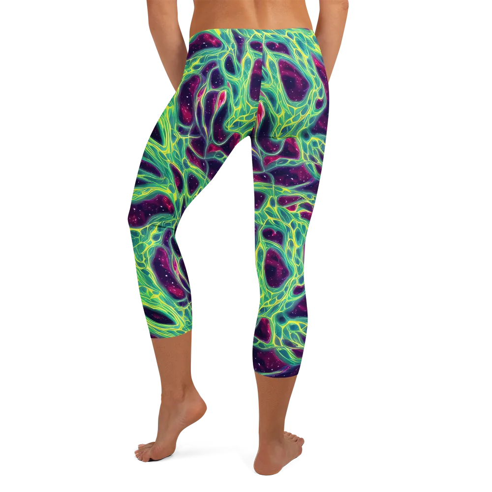 Luminous Synapse on Capri Leggings — Back