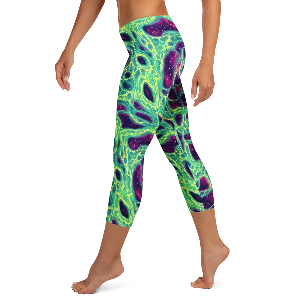 Luminous Synapse on Capri Leggings — Left