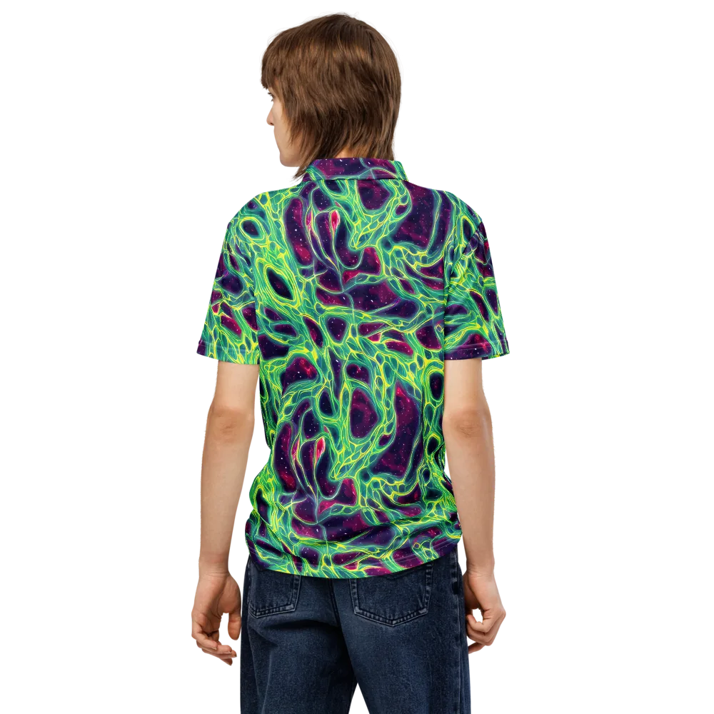 Luminous Synapse on Men's Slim Fit Polo Shirt — Back