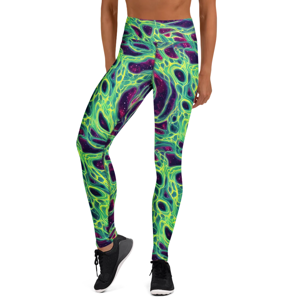 Luminous Synapse on Yoga Leggings — Front