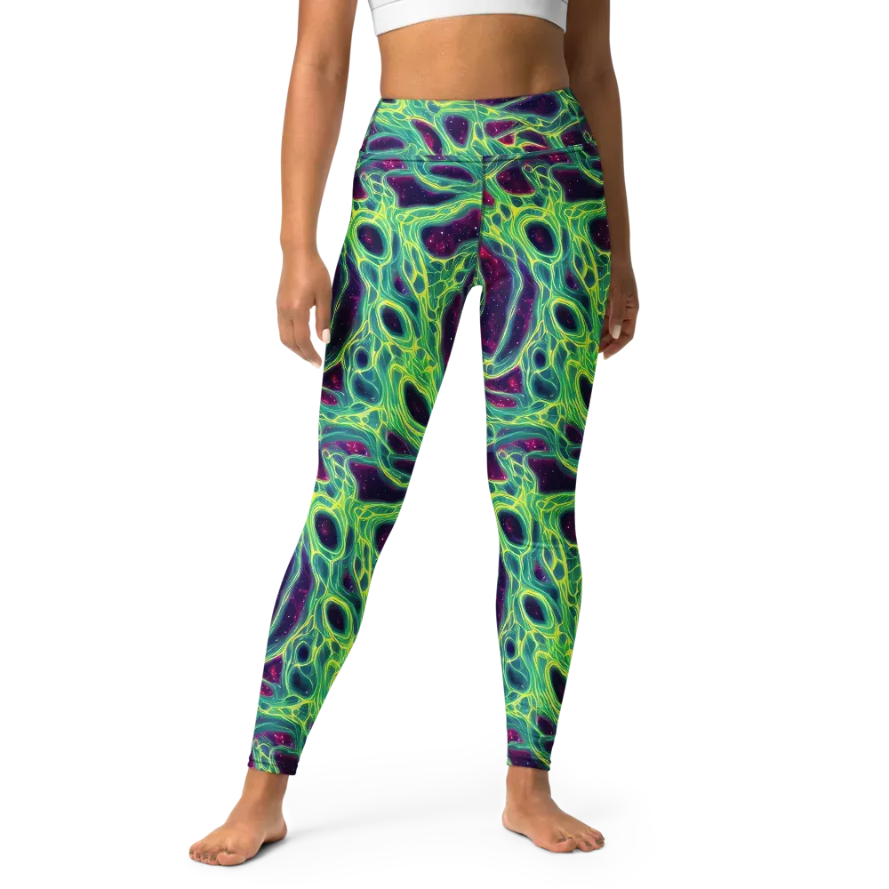 Luminous Synapse on Yoga Leggings — Front