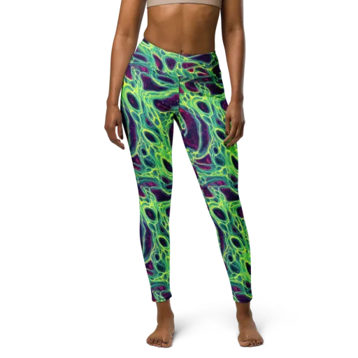 Luminous Synapse on a Yoga Leggings