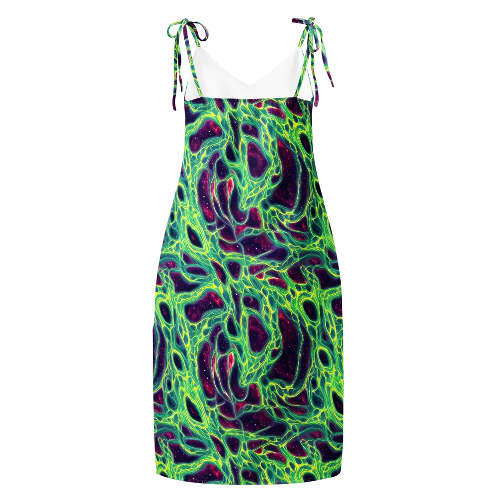 Luminous Synapse on Slip Dress — Back
