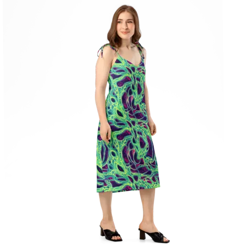 Luminous Synapse on a Slip Dress