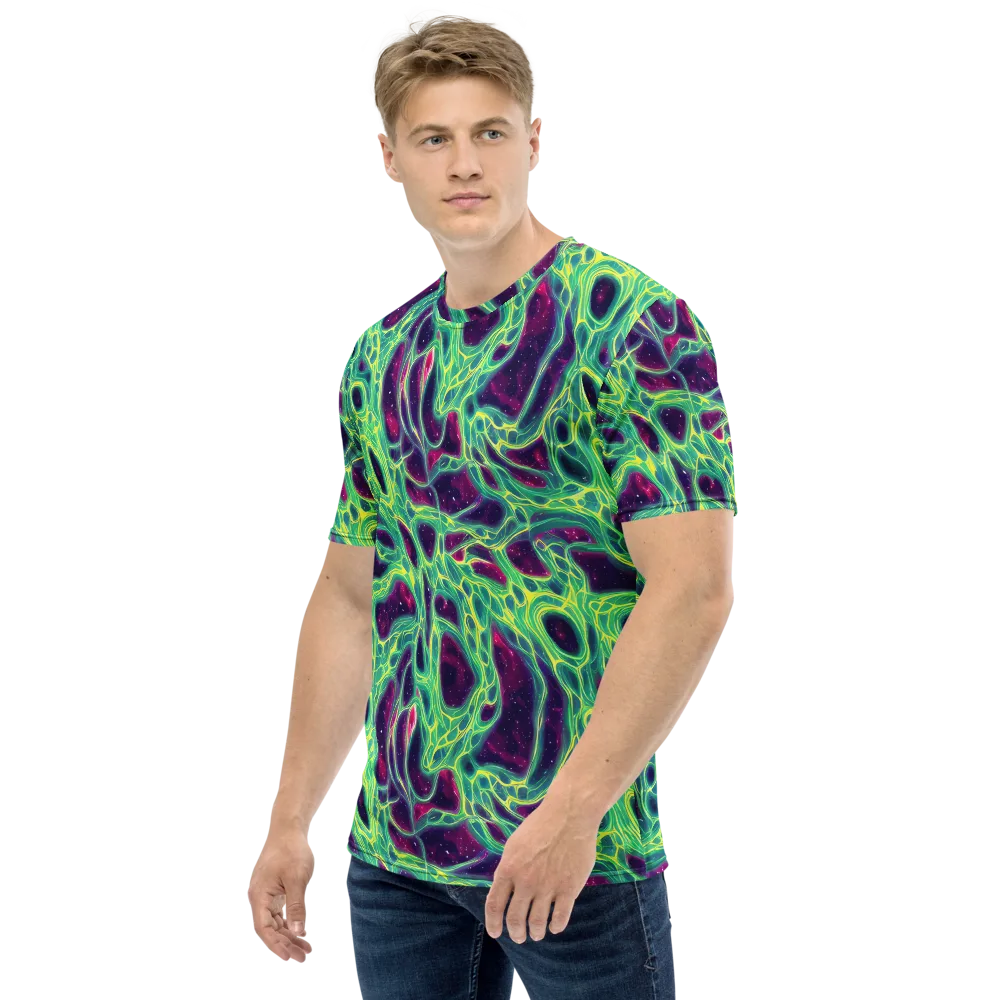 Luminous Synapse on Men's Crew Neck T-Shirt — Left