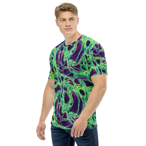 Luminous Synapse on a Men's Crew Neck T-Shirt