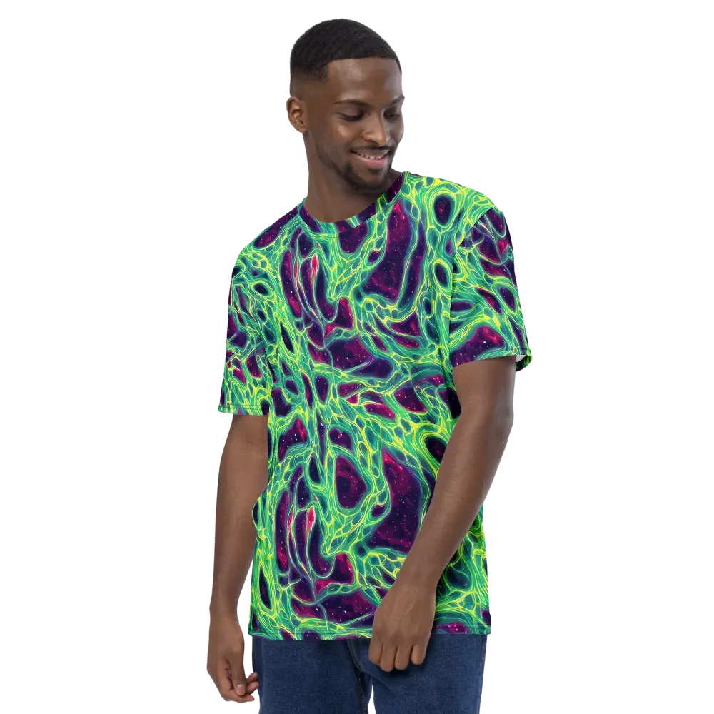 Luminous Synapse on Men's Crew Neck T-Shirt — Left