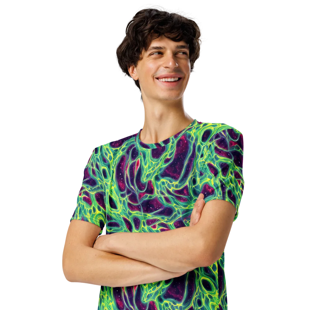 Luminous Synapse on Men's Crew Neck T-Shirt — Left Front