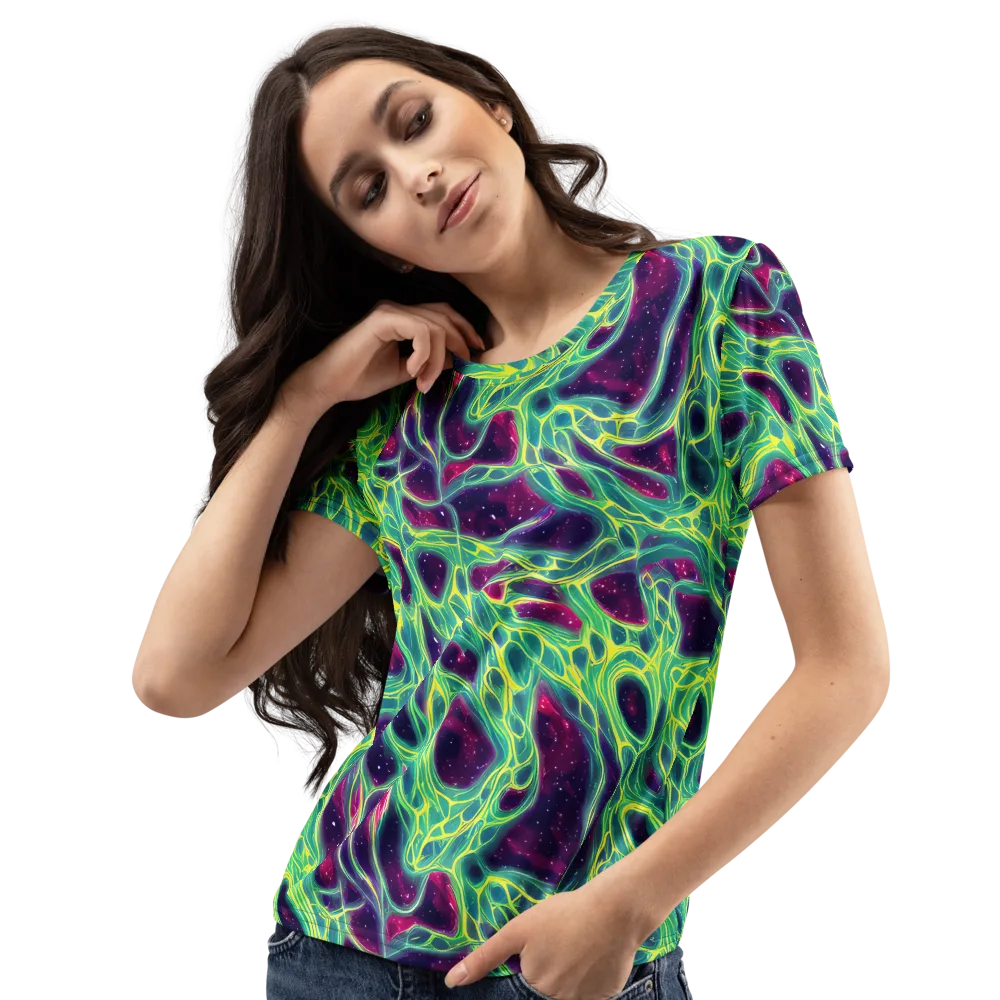 Luminous Synapse on Women's Crew Neck T-Shirt — Left Front