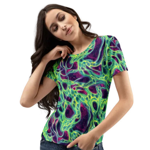 Luminous Synapse on a Women's Crew Neck T-Shirt