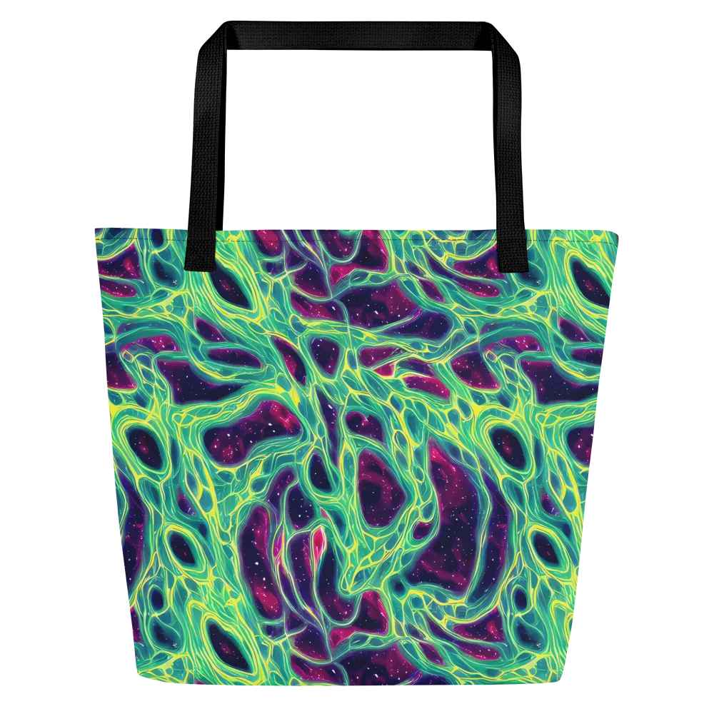 Luminous Synapse on Large Tote Bag W/ Pocket — Front