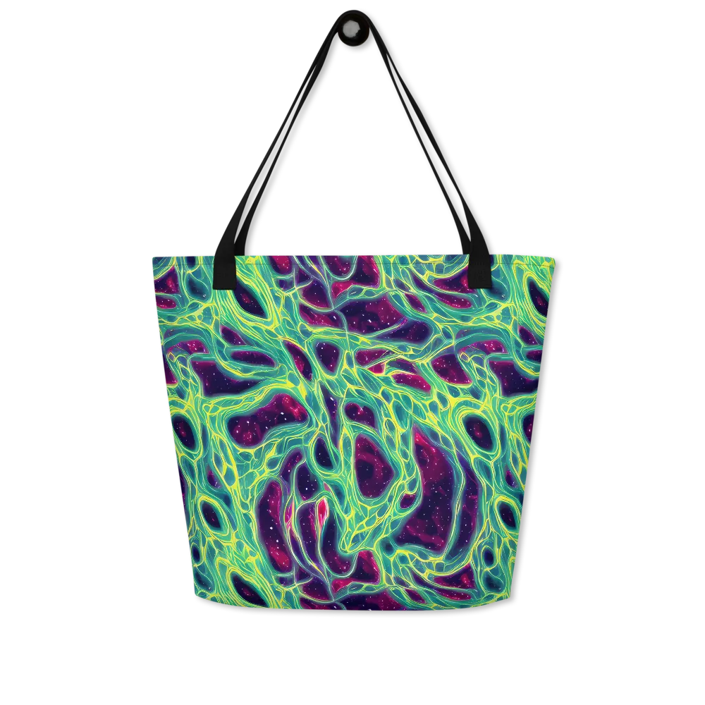Luminous Synapse on Large Tote Bag W/ Pocket — Front