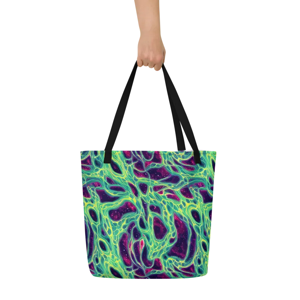 Luminous Synapse on Large Tote Bag W/ Pocket — Front