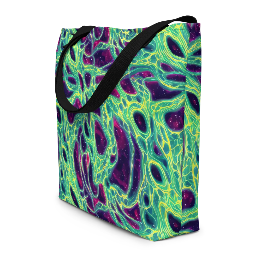 Luminous Synapse on Large Tote Bag W/ Pocket — Front