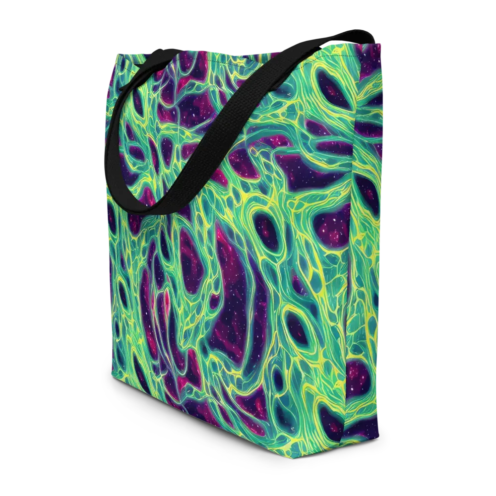Luminous Synapse on Large Tote Bag W/ Pocket — Front