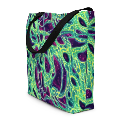 Luminous Synapse on a Large Tote Bag W/ Pocket