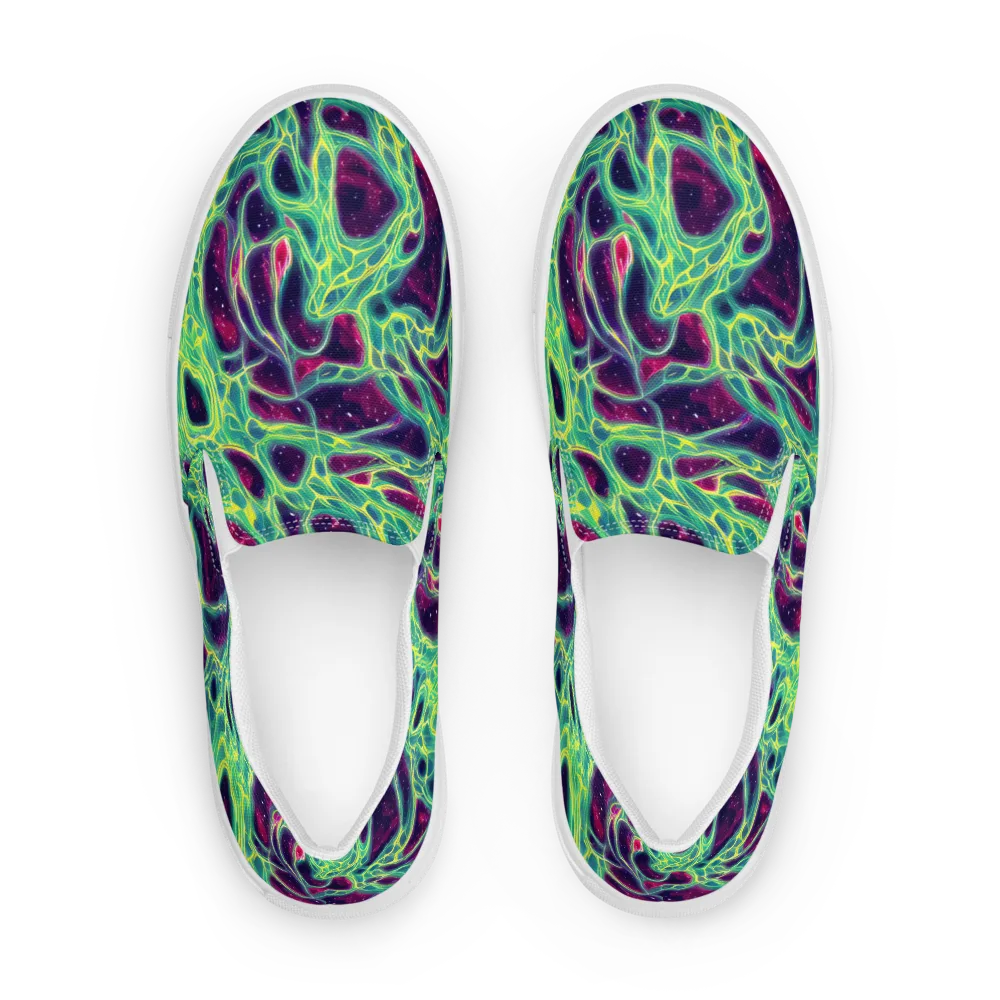 Luminous Synapse on Women's Slip-On Canvas Shoes — Front